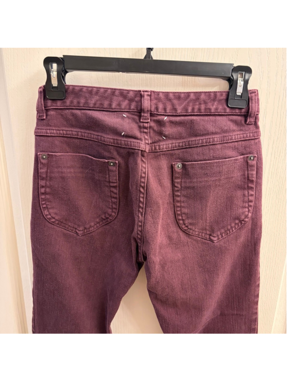 Women's Maison Martin Margiela Burgundy Skinny Jeans Size 6 - Picture 4 of 6